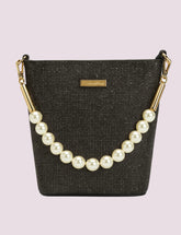Noir Pearl Charm Bag